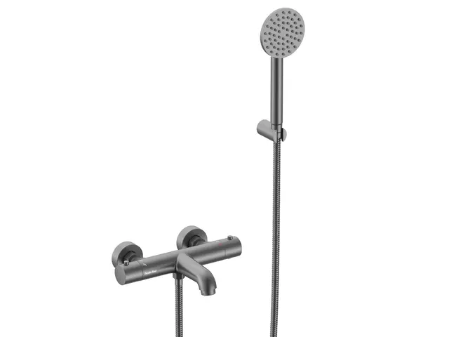 Benino - Gunmetal Badekarsarmatur med hånddusj 