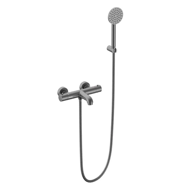 Benino - Gunmetal Badekarsarmatur med hånddusj 