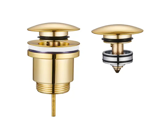 Bunnventil pop-up - Gull Universal klikkventil med EasyClean 