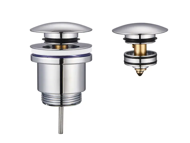 Bunnventil pop-up - Krom Universal klikkventil med EasyClean 