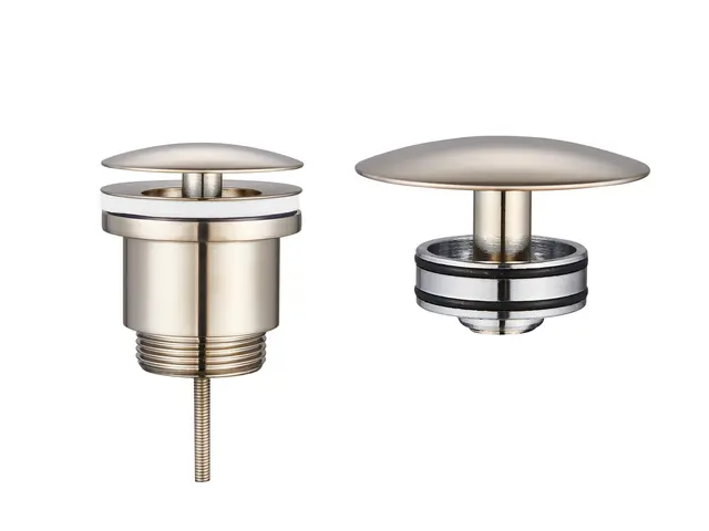 Bunnventil Åpen - Børstet Stål Tvangsåpen bunnventil med EasyClean 