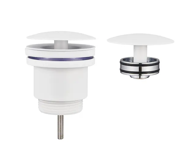 Bunnventil Åpen - Hvit Matt Tvangsåpen bunnventil med EasyClean 