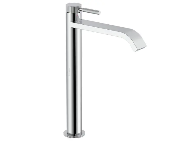 Flusso Høy - Polert Stål (Krom) Servantarmatur for bolleservant 