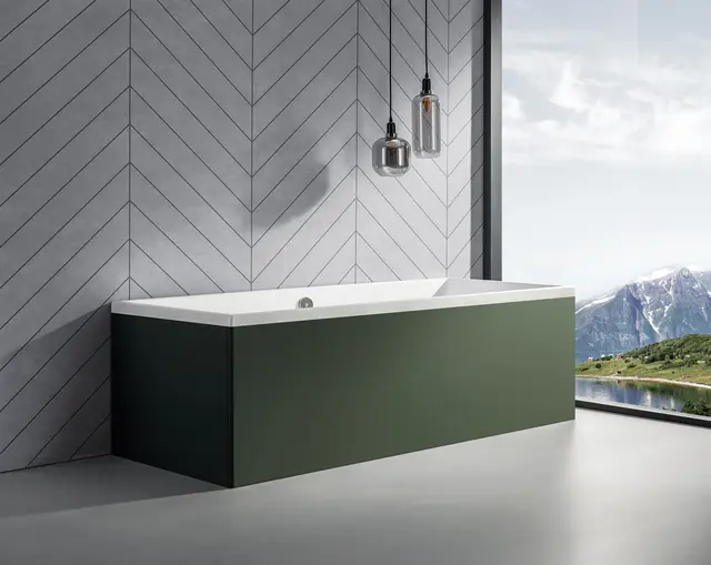 Vitra Neon Badekar 160x70 Inkludert bensett og overløp 