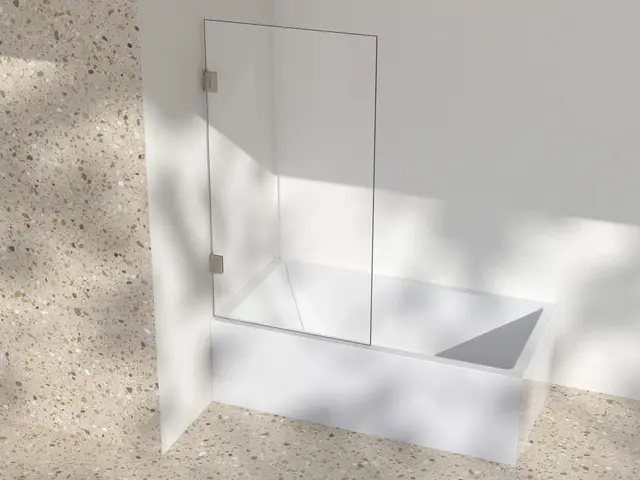 Silvano Badekarsvegg 80x145 Beige Matt - Klart Glass 