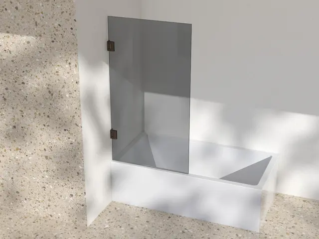 Silvano Badekarsvegg 80x145 Bronse Matt - Sotet Glass 