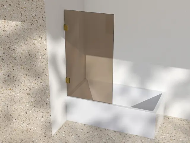 Silvano Badekarsvegg 80x145 Gull Børstet - Bronse Glass 