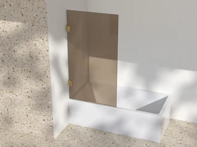 Silvano Badekarsvegg 80x145 Gull - Bronse Glass 