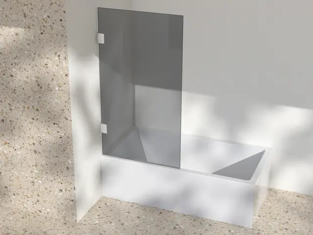 Silvano Badekarsvegg 80x145 Hvit Matt - Sotet Glass 
