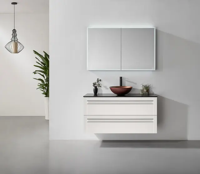 Como 120 SLIM Standard - Hvit Lær 