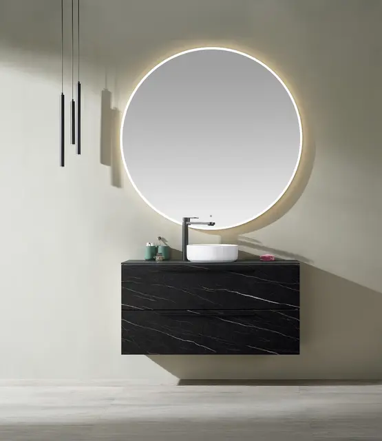 Como 120 SLIM Stone - Sort Marmor 
