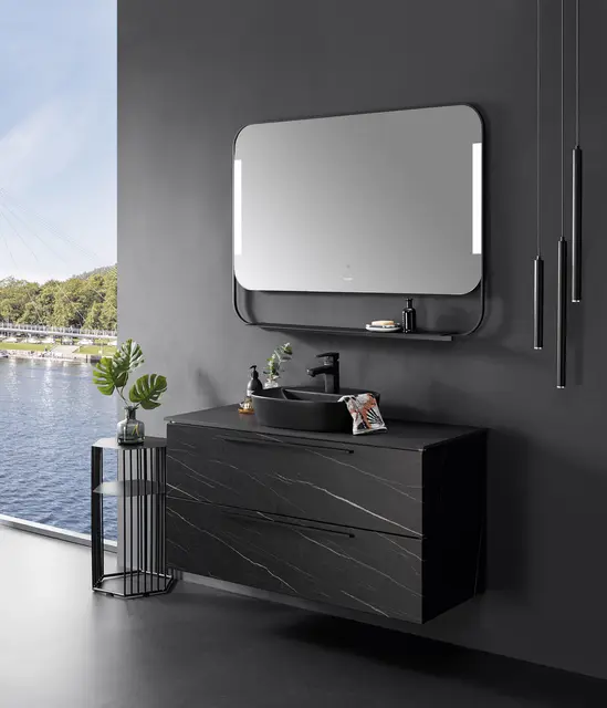 Como 120 SLIM Stone - Sort Marmor 