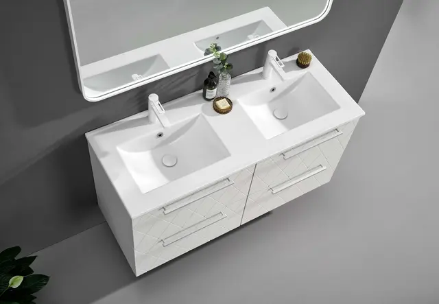 Como 120 Dobbel Deco - Hvit Matt 