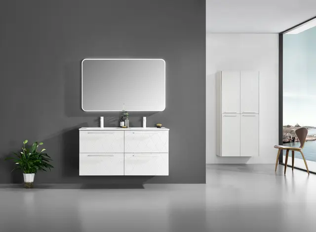 Como 120 Dobbel Deco - Hvit Matt 