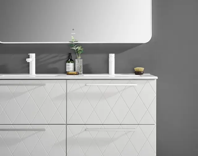Como 120 Dobbel Deco - Hvit Matt 