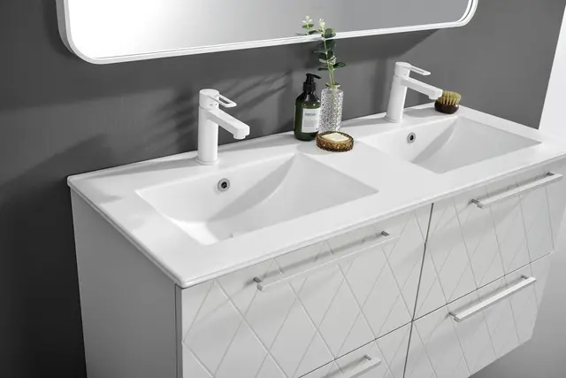 Como 120 Dobbel Deco - Hvit Matt 