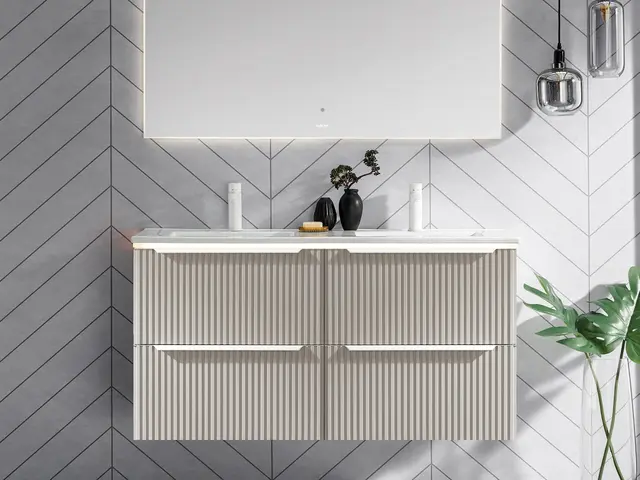 Como 120 Dobbel Exclusive - Beige Sand Matt 