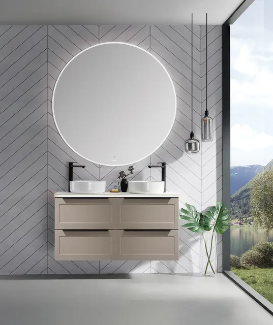 Como 120 Dobbel Standard - Beige Sand Matt 