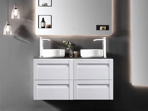 Como 120 Dobbel Standard - Hvit Høyglans