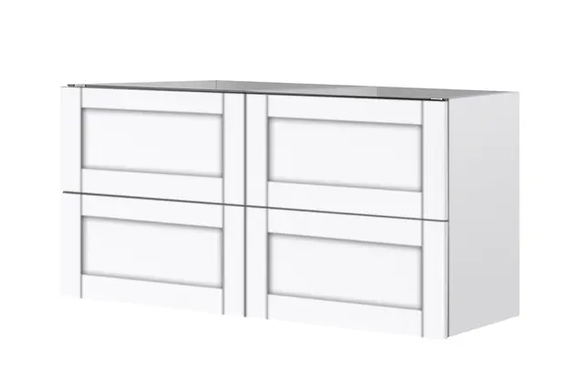 Como 120 Dobbel Standard - Hvit Høyglans 