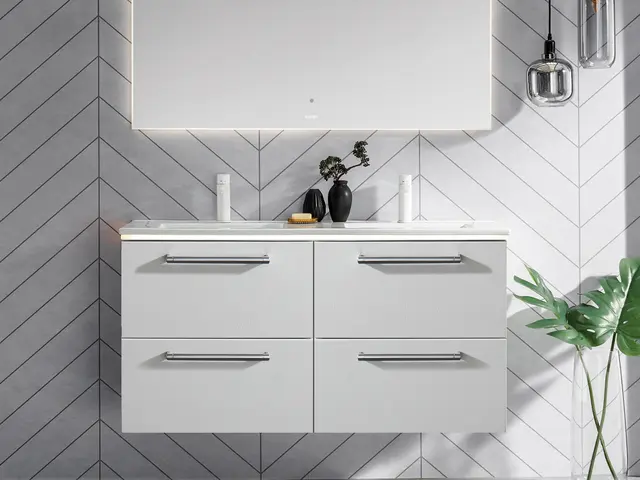 Como 120 Dobbel Standard - Hvit Lær 