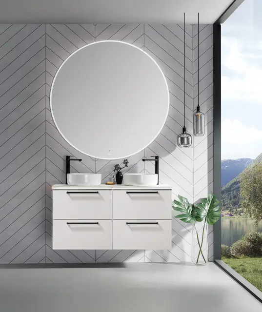 Como 120 Dobbel Standard - Hvit Matt 