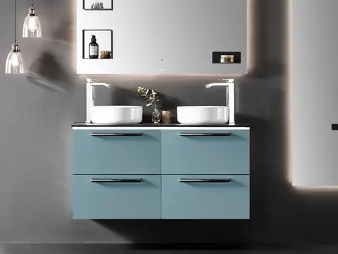 Como 120 Dobbel Standard - Lys Blå Matt
