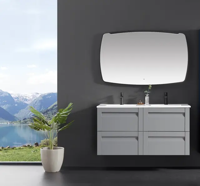 Como 120 Dobbel Standard - Lys Grå Matt 
