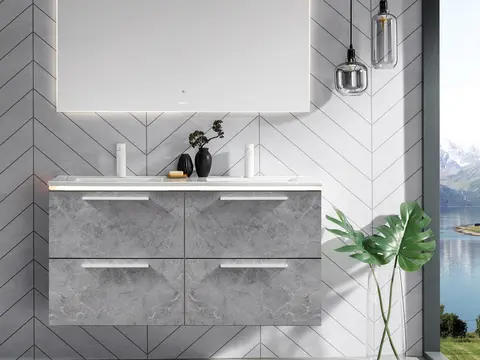 Como 120 Dobbel Stone - Gr&#229; Marmor