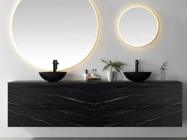 Como 240 Stone - Sort Marmor 