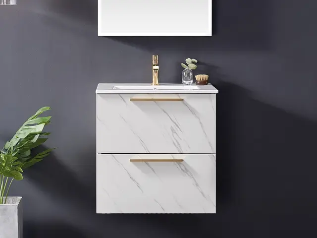 Como 60 SLIM Stone - Hvit Marmor 