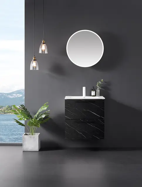 Como 60 SLIM Stone - Sort Marmor 
