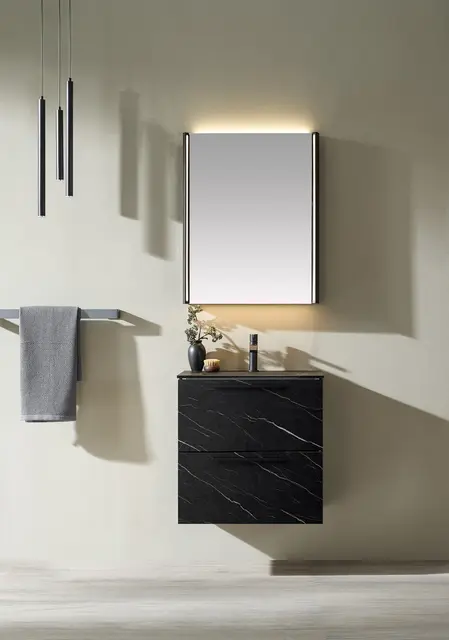 Como 60 SLIM Stone - Sort Marmor 