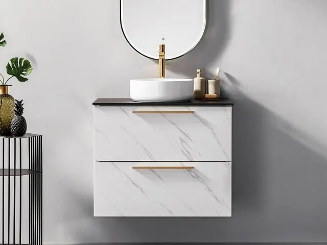 Como 75 Stone - Hvit Marmor 