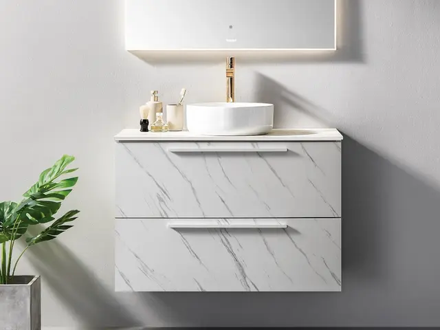 Como 90 SLIM Stone - Hvit Marmor 