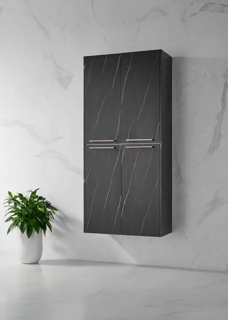 Como Høyskap 2stk Stone - Sort Marmor 