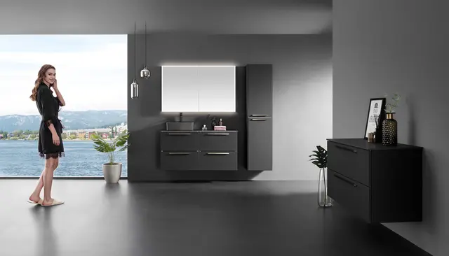 Como 120 - Kommode Como Standard - Sort Matt 