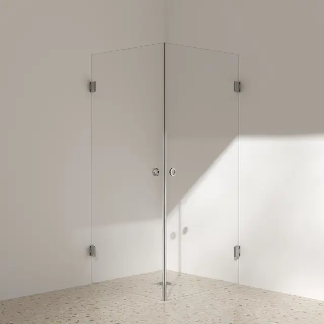 Silvano Dusjhjørne 90x100 - Klar Klart Glass - 8 ulike fargervarianter 