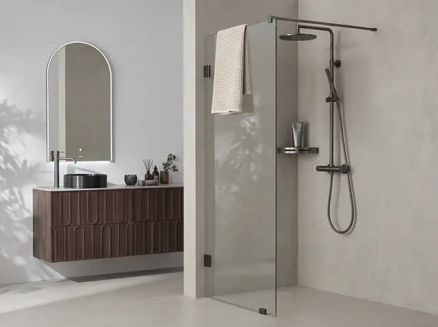 Silvano Fastfelt 80 Gunmetal - Klart Glass 