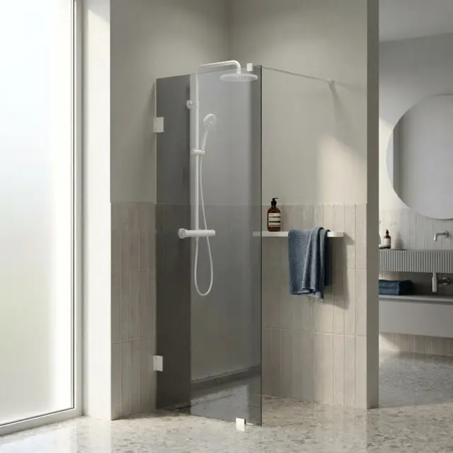 Silvano Fastfelt 90 Hvit Matt - Sotet Glass 