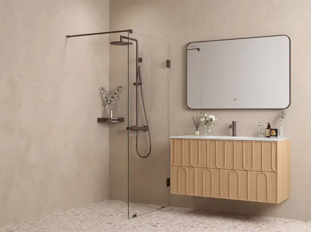 Silvano Fastfelt 80 Bronse Matt - Klart Glass 