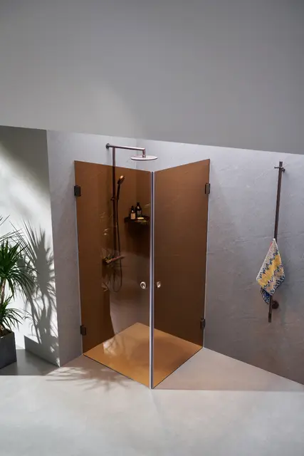 Silvano Dusjhjørne 80x100 - Bronse Bronse Glass - 8 ulike fargervarianter 