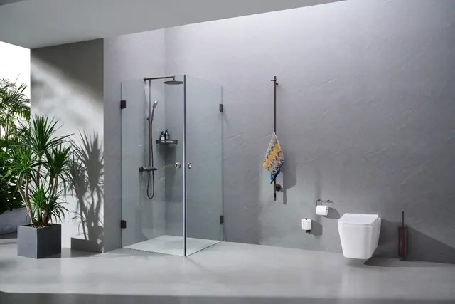 Silvano Dusjhjørne 80x90 - Klar Klart Glass - 8 ulike fargervarianter 