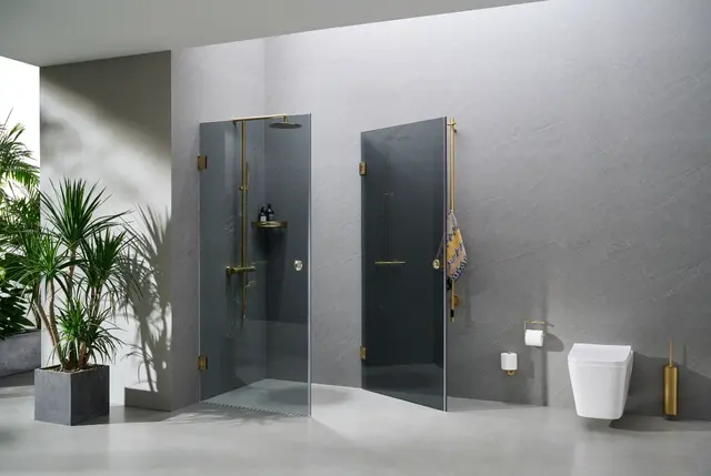 Silvano Dusjhjørne 90x90 - Sotet Sotet Glass - 8 ulike fargervarianter 