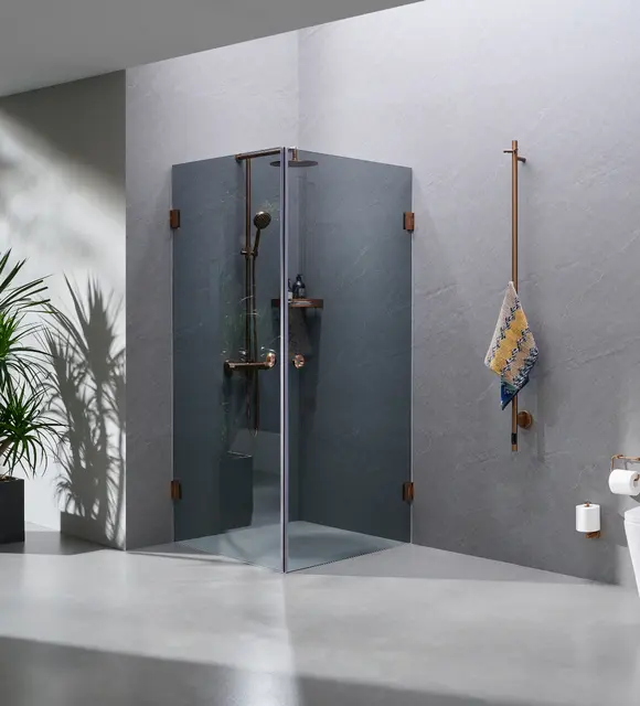 Silvano Dusjhjørne 90x90 - Sotet Sotet Glass - 8 ulike fargervarianter 