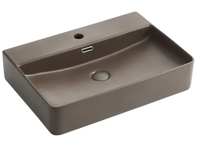 Alonzo 60 Brun - med hull Porselen servant i Brun Matt 