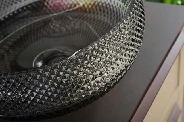 Celino - Sort Transparent Bolleservant i glass 