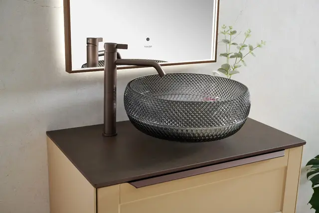 Celino - Sort Transparent Bolleservant i glass 