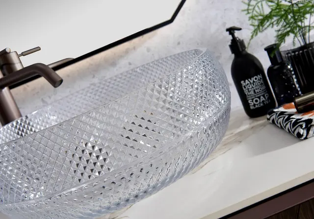 Celino - Transparent Bolleservant i glass 