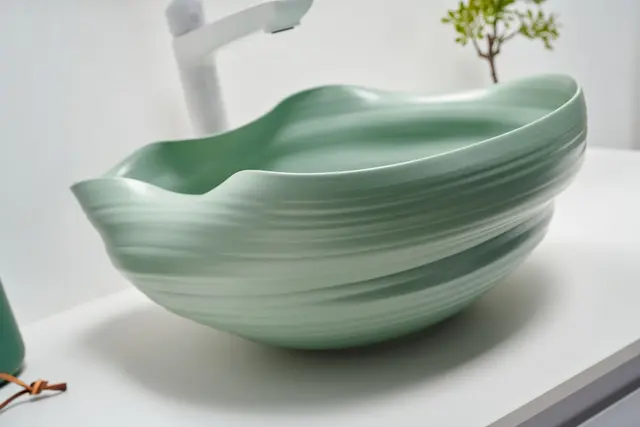 Handmade ART - SJØBRIS Håndlaget bolleservant i Keramikk 